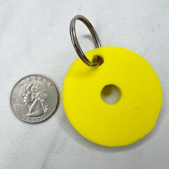 45 Lbs Weight Plate 3D Printed Keychain Keyring - Picture 3 of 6